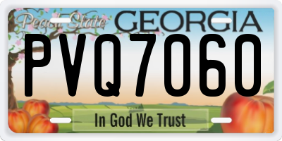 GA license plate PVQ7060