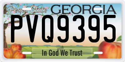GA license plate PVQ9395