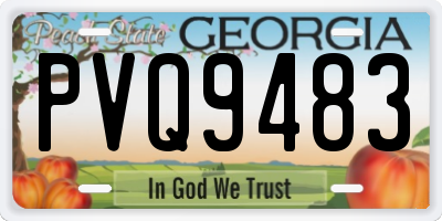 GA license plate PVQ9483