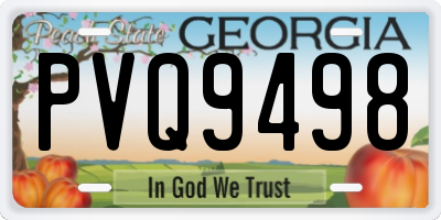 GA license plate PVQ9498