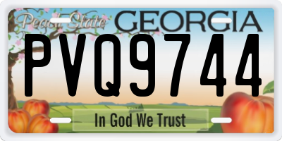 GA license plate PVQ9744