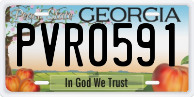 GA license plate PVR0591