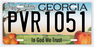GA license plate PVR1051