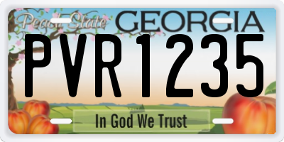 GA license plate PVR1235