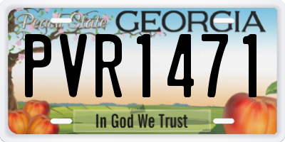 GA license plate PVR1471