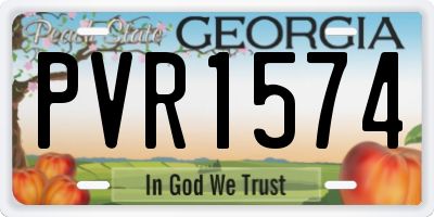 GA license plate PVR1574