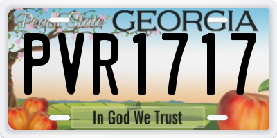 GA license plate PVR1717