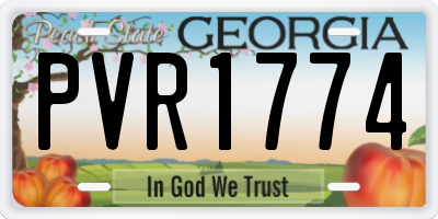 GA license plate PVR1774