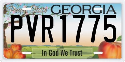 GA license plate PVR1775