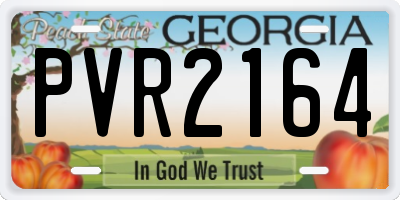 GA license plate PVR2164