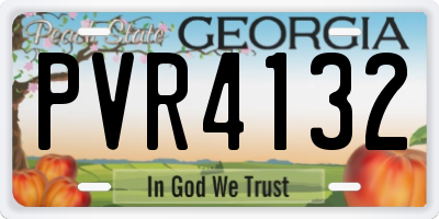 GA license plate PVR4132