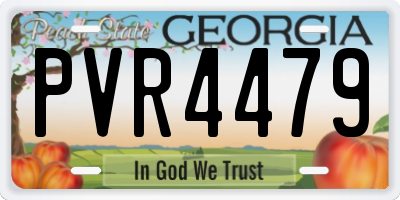 GA license plate PVR4479