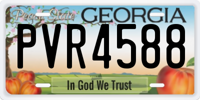 GA license plate PVR4588