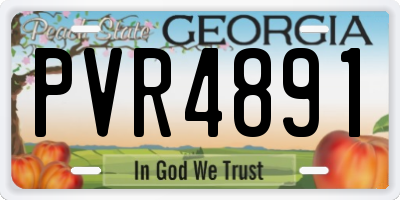 GA license plate PVR4891