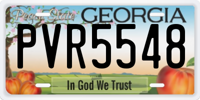 GA license plate PVR5548