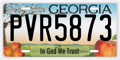 GA license plate PVR5873