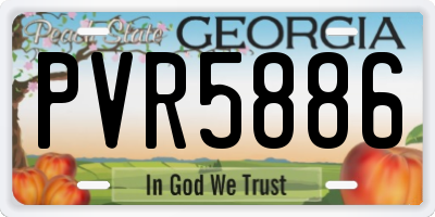 GA license plate PVR5886