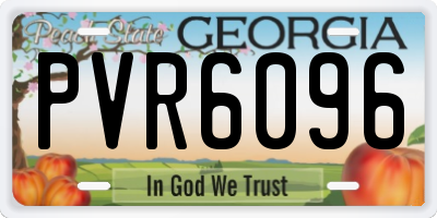 GA license plate PVR6096