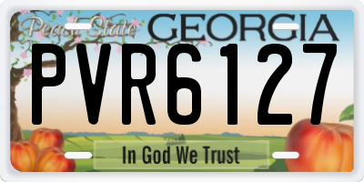 GA license plate PVR6127