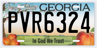 GA license plate PVR6324