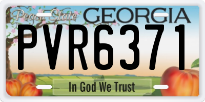 GA license plate PVR6371