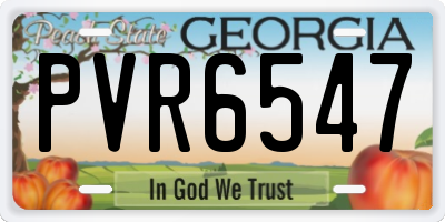 GA license plate PVR6547