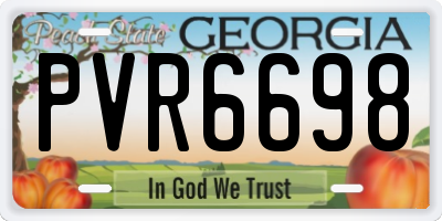 GA license plate PVR6698