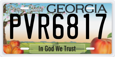 GA license plate PVR6817