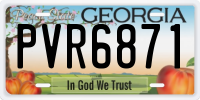 GA license plate PVR6871