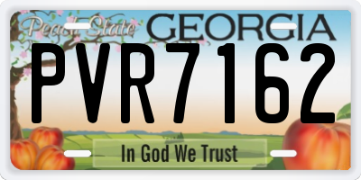GA license plate PVR7162