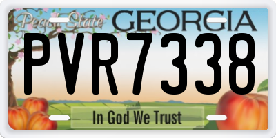 GA license plate PVR7338