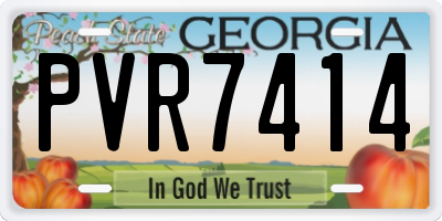 GA license plate PVR7414