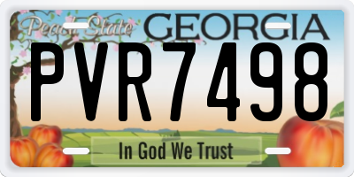 GA license plate PVR7498