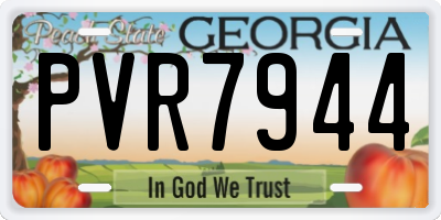 GA license plate PVR7944