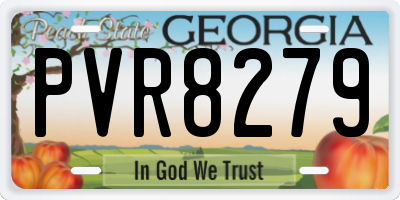GA license plate PVR8279