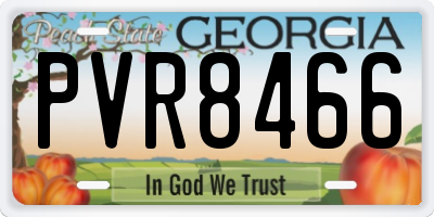 GA license plate PVR8466