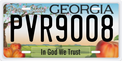 GA license plate PVR9008