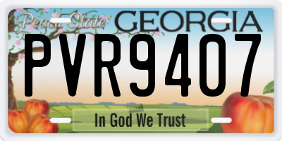 GA license plate PVR9407