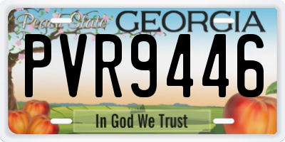 GA license plate PVR9446