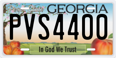 GA license plate PVS4400