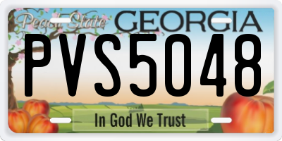GA license plate PVS5048