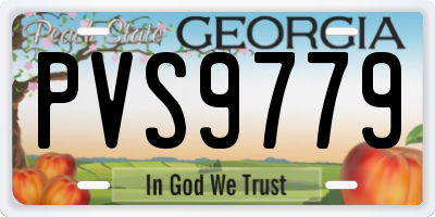 GA license plate PVS9779