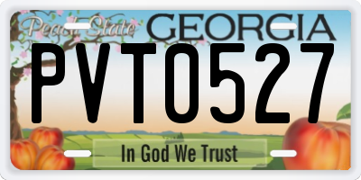 GA license plate PVT0527