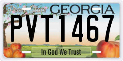 GA license plate PVT1467