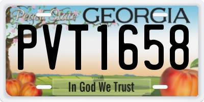 GA license plate PVT1658