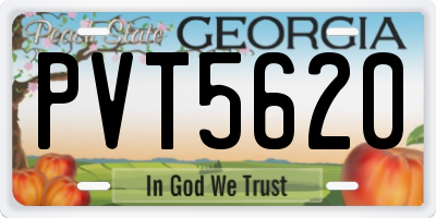 GA license plate PVT5620