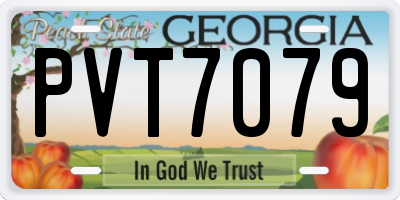 GA license plate PVT7079