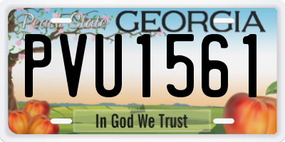GA license plate PVU1561