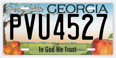 GA license plate PVU4527