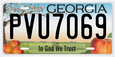 GA license plate PVU7069